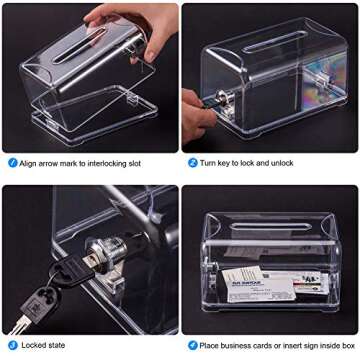 Polmart Clear Tip Box for Feedback and Business Cards