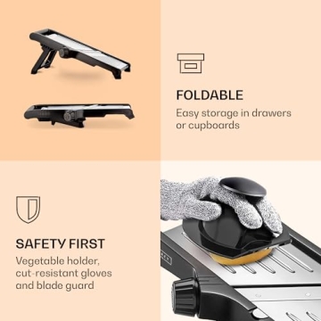 Gramercy Food Slicer with Gloves for Safe Slicing