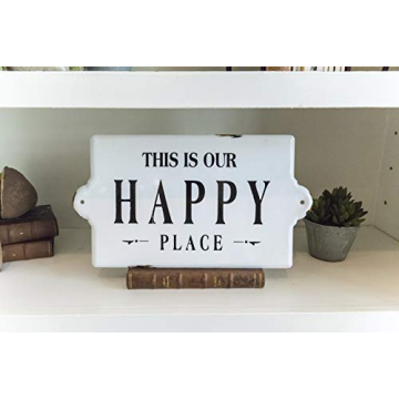 Creative Co-Op Distressed Metal Wall Sign for Home Decor