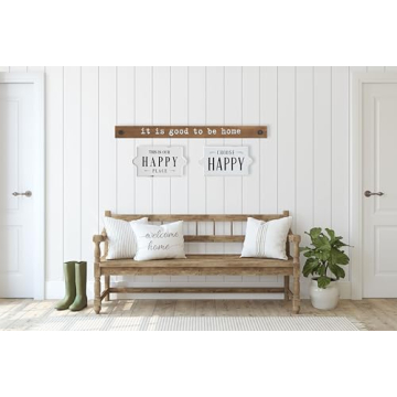 Creative Co-Op Distressed Metal Wall Sign for Home Decor
