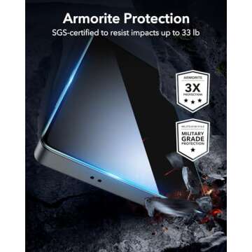 ESR 3 Pack for Samsung Galaxy S25 Ultra Screen Protector, HD Clear, Anti-Scratch Tempered Glass with Easy Installation, Auto Dust-Elimination Tool for Galaxy S25 Ultra [6.9”], Case Friendly