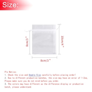 Bezall Mini Organza Gift Bags for Weddings and Parties