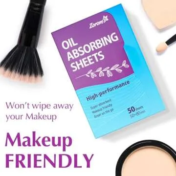 High-Performance Oil Absorbing Sheets for Face - 3 pack (150 sheets) - Makeup Friendly Blotting Papers for Oily Skin - Oil Blotting Sheets for Face