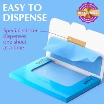 High-Performance Oil Absorbing Sheets for Face - 3 pack (150 sheets) - Makeup Friendly Blotting Papers for Oily Skin - Oil Blotting Sheets for Face