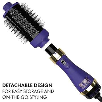 Hot Tools Pro Signature One Step Replacement Attachment | Style, Dry & Brush (Medium), Purple