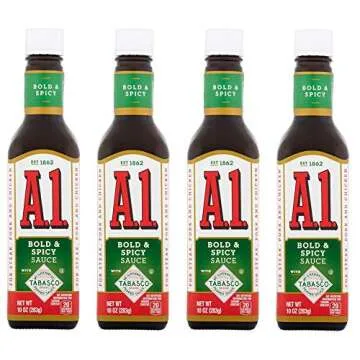 A.1. Bold & Spicy Sauce, 10 Ounce Glass Bottle (Pack of 4)
