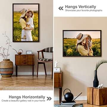 16x24 Picture Frame, Coffee Poster Frame, Bamboo Design Natural Gallery Frame, Horizontal or Vertica...