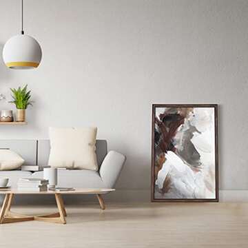 16x24 Picture Frame, Coffee Poster Frame, Bamboo Design Natural Gallery Frame, Horizontal or Vertical Format, Sturdy Frame and Plexiglass, Large Photo Frame Wall Art, for Photos, Artworks, Posters