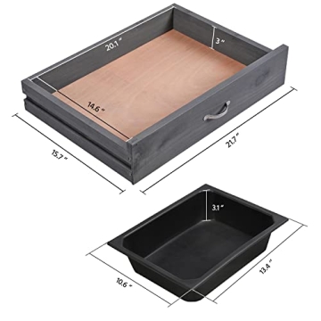 Yaheetech Potting Bench with Removable Sink & Hooks