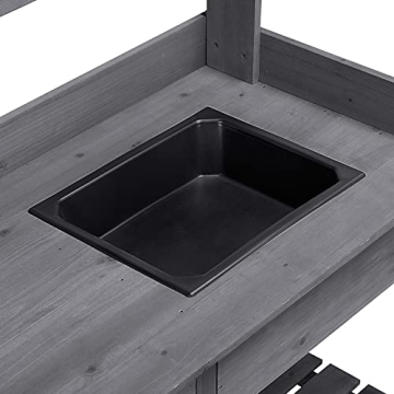 Yaheetech Potting Bench with Removable Sink & Hooks