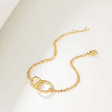 MEVECCO 18K Gold Chain Bracelet for Elegant Minimalism