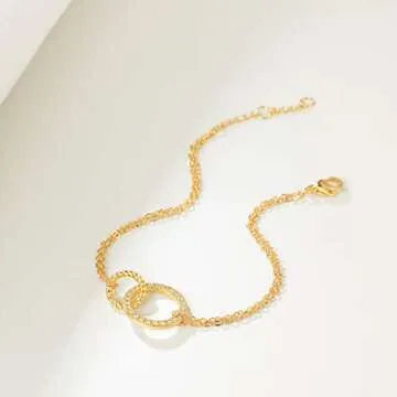 MEVECCO 18K Gold Chain Bracelet for Elegant Minimalism
