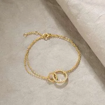 MEVECCO 18K Gold Chain Bracelet for Elegant Minimalism