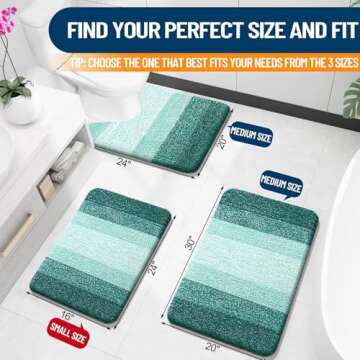OLANLY Bathroom Rugs Mat 24x16, Extra Soft Absorbent Microfiber Bath Rugs, Rubber Backing, Quick Dry...