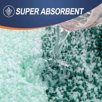 OLANLY Bathroom Rugs Mat 24x16, Extra Soft Absorbent Microfiber Bath Rugs, Rubber Backing, Quick Dry, Washable Bath Mats for Bathroom Floor, Tub, Shower and Home Decor Accessories, Blackish Green