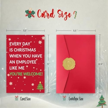 Funny Christmas Card for Boss or Coworker - Gerdiny