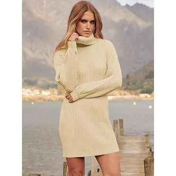ANRABESS Oversized Sweater Dress for Women - Fall Fashion