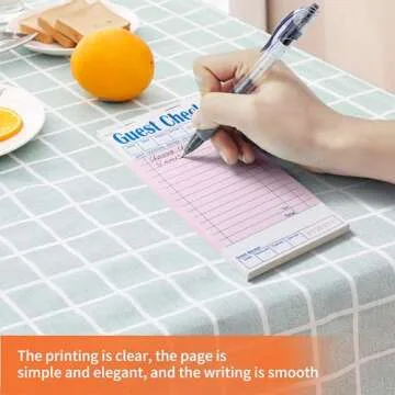 ZPARIK 6 Pack Pink Guest Checks Books for Servers Server Note Pads, Waiter Checkbook, Waitress Notepad for Restaurants, Paper Checks 50 Sheets/Pack, 300 Total Tickets