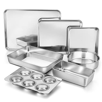 TeamFar Bakeware Sets of 7 - Versatile, Healthy & Durable for Every Kitchen Experience