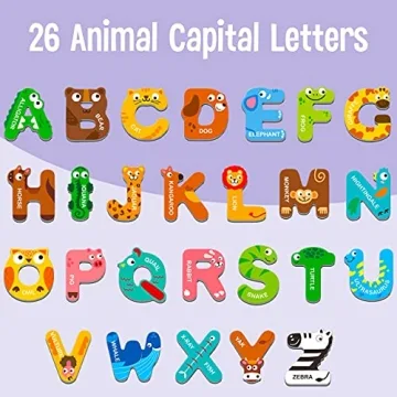 Large Size Magnetic Letters for Kids with Cute Animals