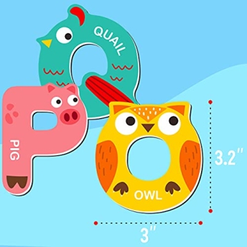 Large Size Magnetic Letters for Kids with Cute Animals