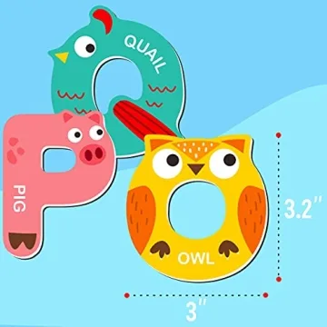 Large Size Magnetic Letters for Kids with Cute Animals