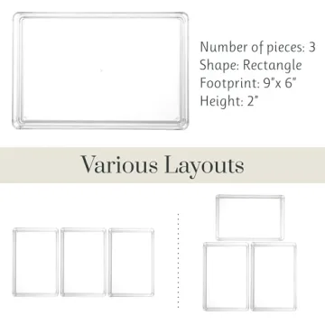 Stackable Clear Drawer Organizers 3-Piece Set Made in USA