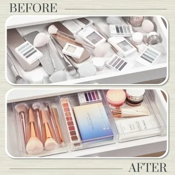 Stackable Clear Drawer Organizers 3-Piece Set Made in USA