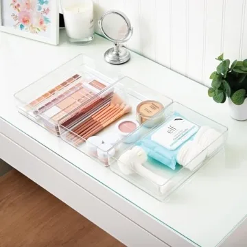 Stackable Clear Drawer Organizers 3-Piece Set Made in USA