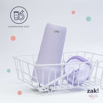 Zak Designs Sutton Travel Tumbler for On the Go, 30oz Stainless Steel with Vacuum Insulation, Straw Spout, Carry Handle for Cold Drinks (So Sweet Pink)