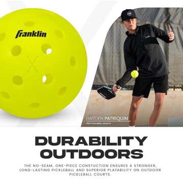 Franklin Sports Outdoor X-40 Pickleball Balls in 3 Pack