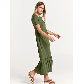 Stylish ANRABESS Summer Maxi Dress with Pockets