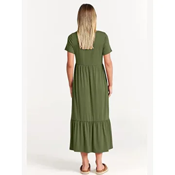 Stylish ANRABESS Summer Maxi Dress with Pockets