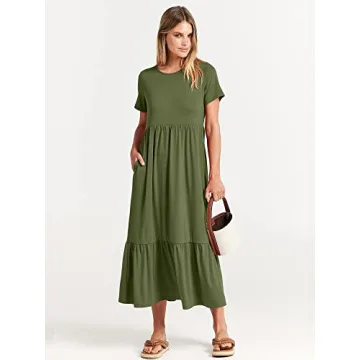 Stylish ANRABESS Summer Maxi Dress with Pockets