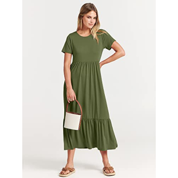 Stylish ANRABESS Summer Maxi Dress with Pockets