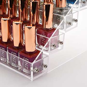 Nail Polish Organizer 6 Layers Acrylic Display Rack Storage Rack Holder Up to 60 Bottles