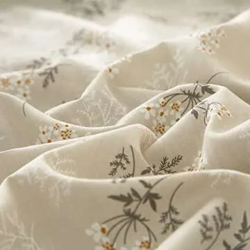Comforter King Size Boho Floral Comforter Set Garden Flower Leaves Bedding Comforter Set Vintage Flower Botanical Comforter Set for All Seasons King Size Comforter Set Floral Aesthetic Bedding Set