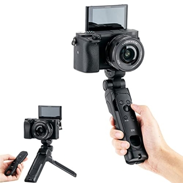JJC GP-VPT2BT Wireless Bluetooth Remote Shooting Grip & Mini Tripod for Sony ZV-E10 II ZV-1F ZV-1 II...