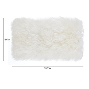 TOV Furniture Tibetan Sheep Long Pillow - Luxurious Décor
