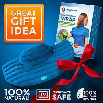 Weighted Neck and Shoulder Wrap - Instant Relief for Tension and Stress, Migraines, Headaches, Aches, Spasms, Arthritis, Stiffness - Deep, Penetrating Muscle Relaxation with Herbal Aromatherapy