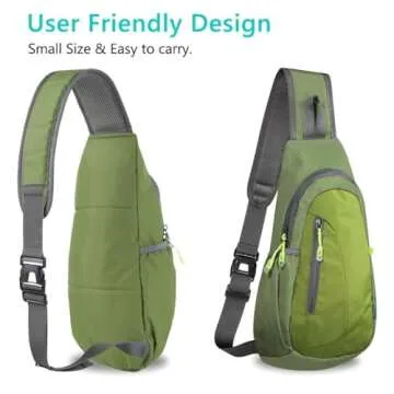 TITECOUGO Small Sling Bag, Lightweight Crossbody Backpack for Men Women, Shoulder Bag for Sports and Outdoor