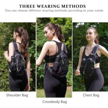 TITECOUGO Small Sling Bag, Lightweight Crossbody Backpack for Men Women, Shoulder Bag for Sports and Outdoor