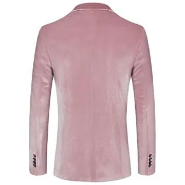 WEEN CHARM Velvet Blazer Slim Fit Tuxedo Jacket for Events