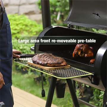 MFSTUDIO Heavy Duty Charcoal Smoker Grill with 942 SQ.IN.