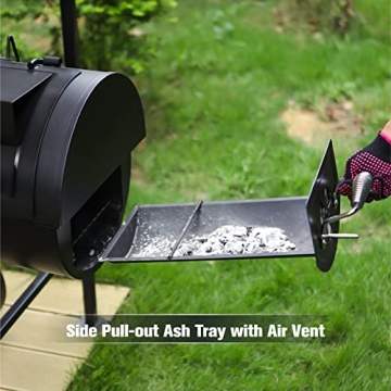 MFSTUDIO Heavy Duty Charcoal Smoker Grill with 942 SQ.IN.