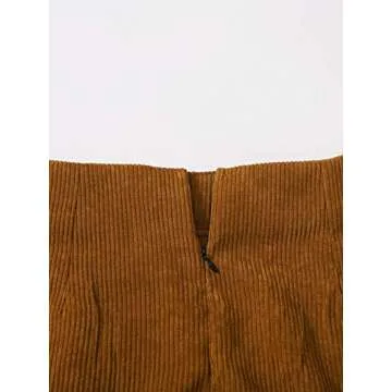 Stylish Floerns Corduroy High Waist A Line Mini Skirt