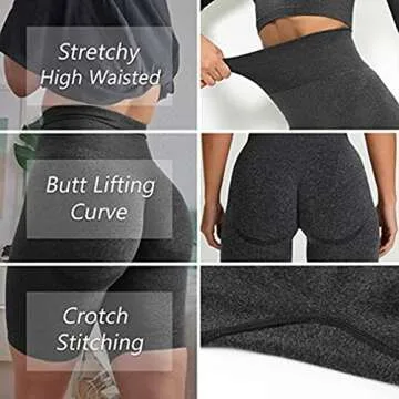 OQQ Women's 3 Piece High Waist Workout Shorts Butt Lifting Tummy Control Ruched Booty Smile Yoga Short Pants Black Blue Avocadogreen