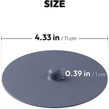 Carrotez 2 Pack Silicone Cup Cover Lids, 4.3 Inch Mug Covers, Reusable Silicone Coffee and Tea Cup Lids - Blue