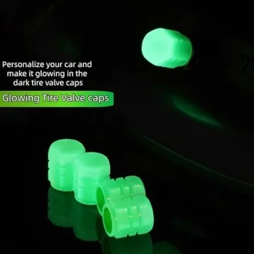 Glow in The Dark Tire Valve Caps - 20 Pack for Vehicles