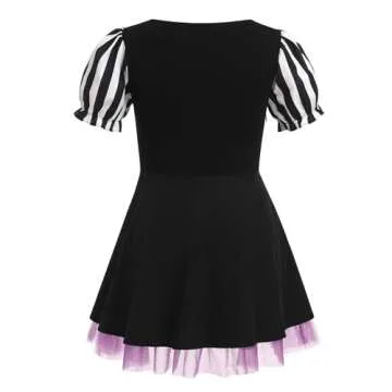 IMEKIS Black and White Striped Dress for Women 2024